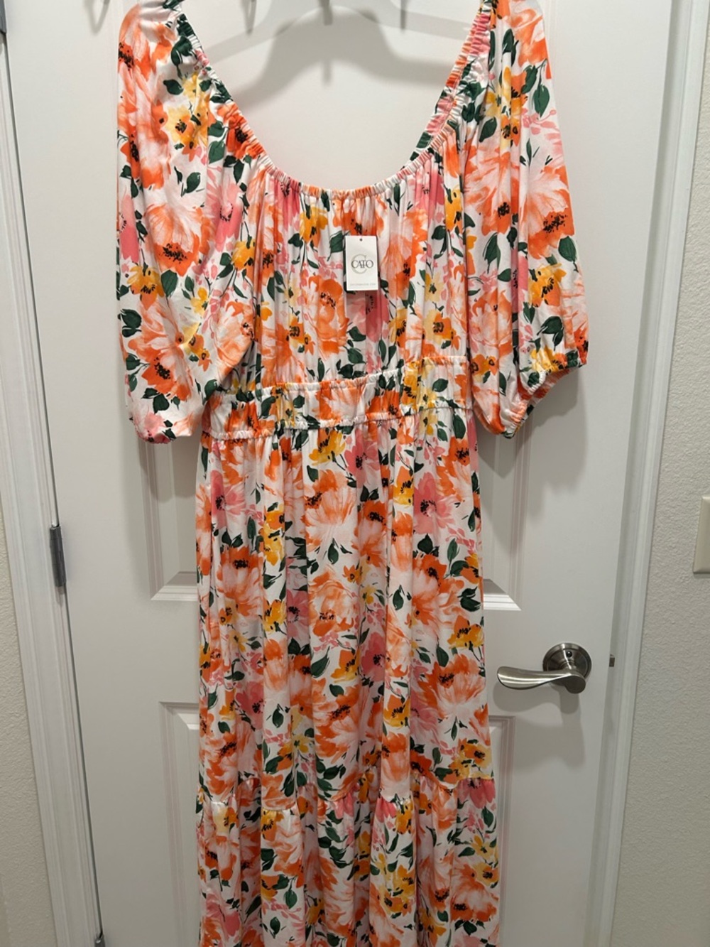 Cato Floral Maxi Dress in Pink, Orange, Yellow & Green